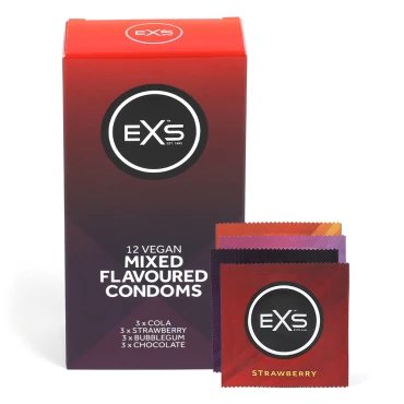 EXS Mixed Flavour Condoms - 12 Pack