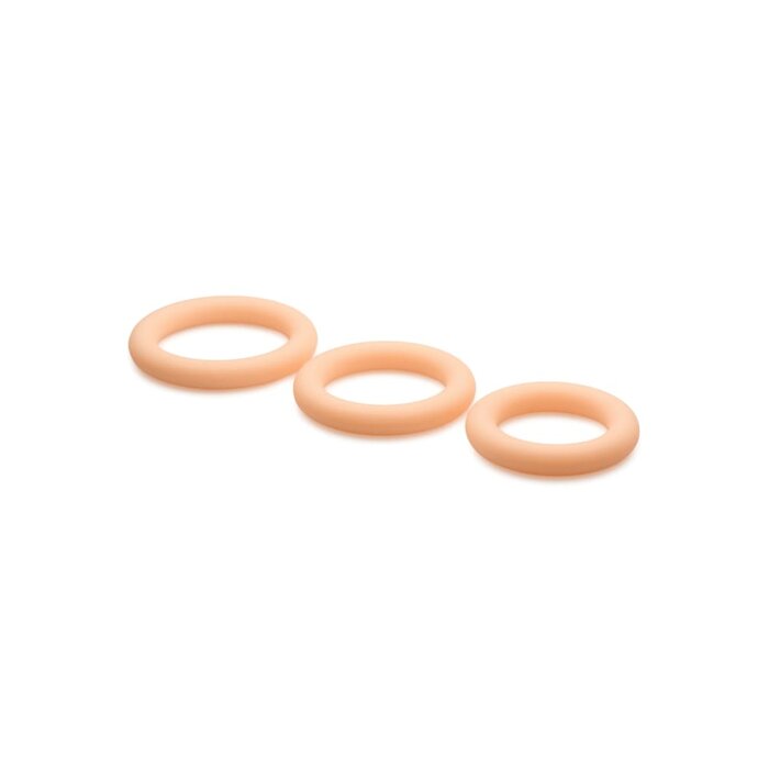 Jock Discrete Silicone Cock Ring Set - Vanilla