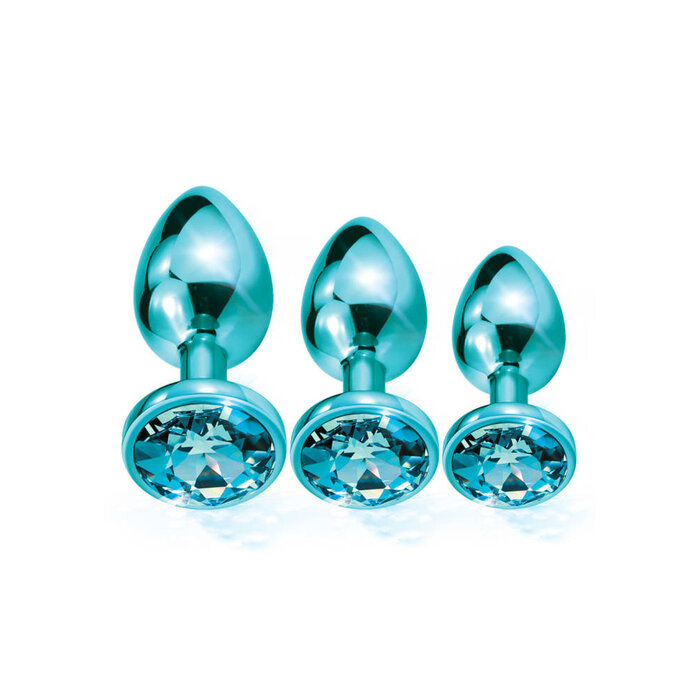 Nixie Metal Butt Plug Trainer Set - Blue