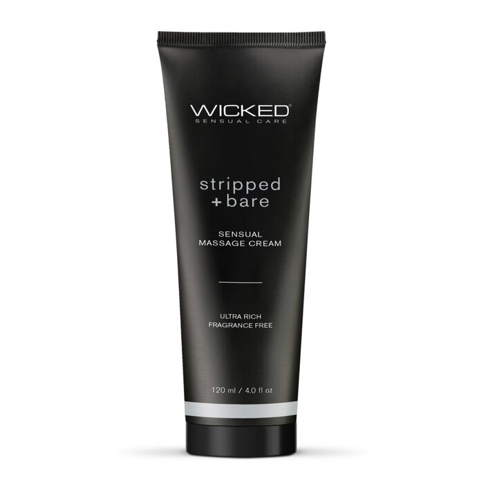 Wicked Sensual Massage Cream - Stripped and Bare - 4 oz.