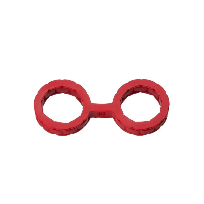 Japanese Style Bondage Silicone Cuffs - Small - Red