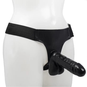 Thrill Drill Black Strap-On Dildo - 7 Inch