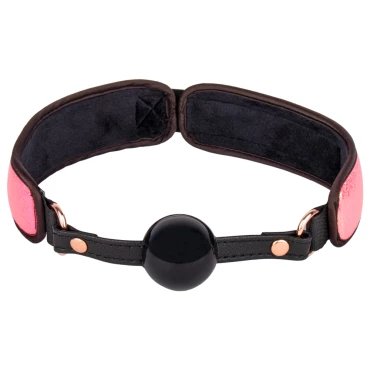 Pink Kink Rose Gold Soft Velcro Bondage Ball Gag