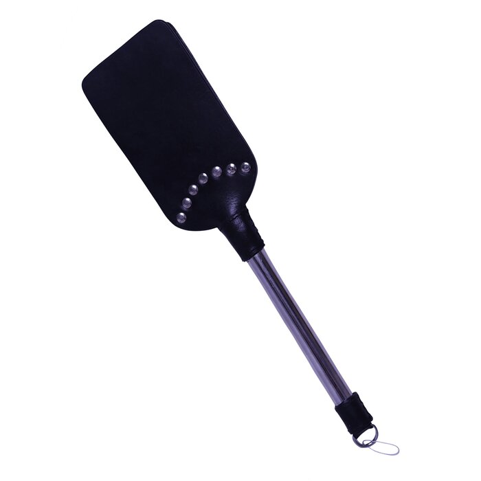 Leather Double Paddle with Metal Handle