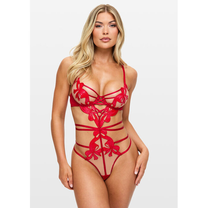 Ann Summers Be Mine Crotchless Body, Red