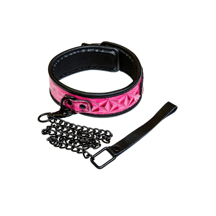 Sinful - 2" Collar with Leash - Pink