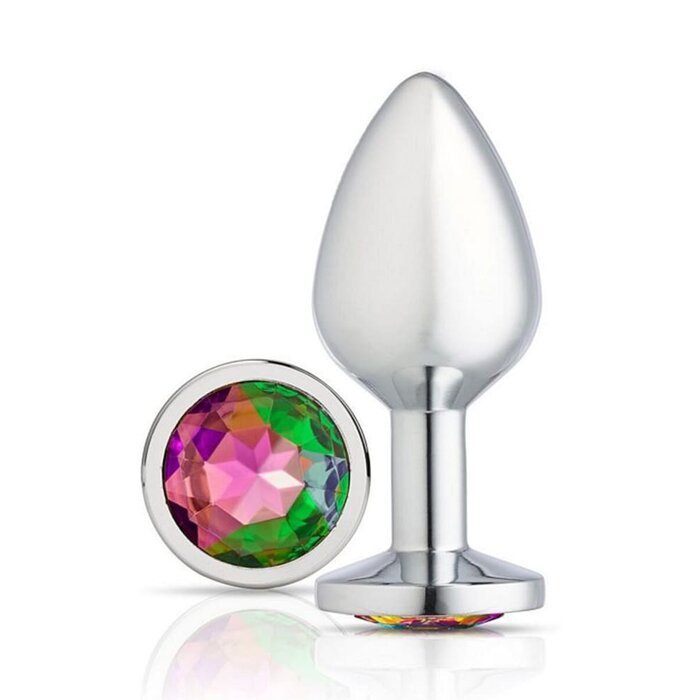 Gems Silver Chromed Anal Plug - Medium