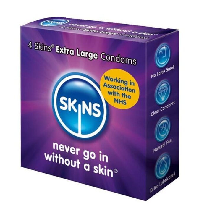 Skins Extra Large Condoms in Pack of 4