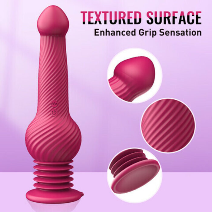 Bestvibe Knot Monster 10 Thrusting Vibrating Huge Dildo 9.25 In
