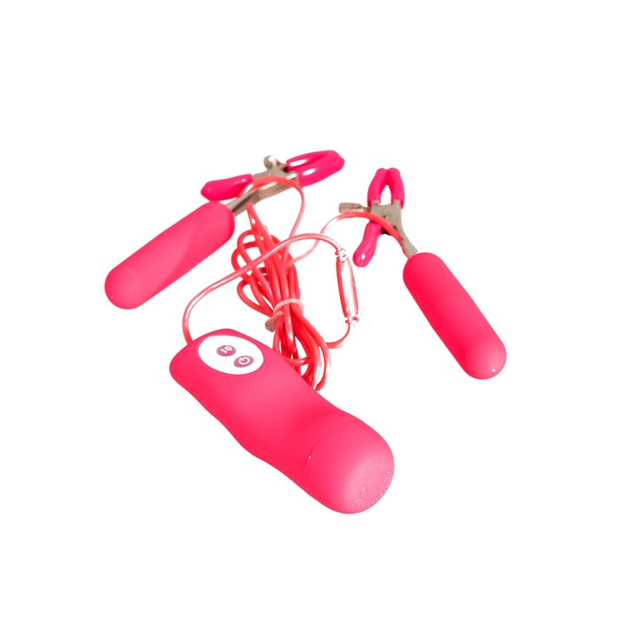 Vibrating Pink Nipple Clamps