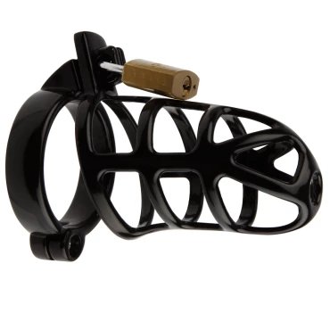Cell Block Black Metal Chastity Cage