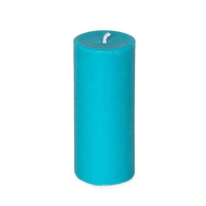 Medium Pillar Low Burning Wax Play Candle Teal