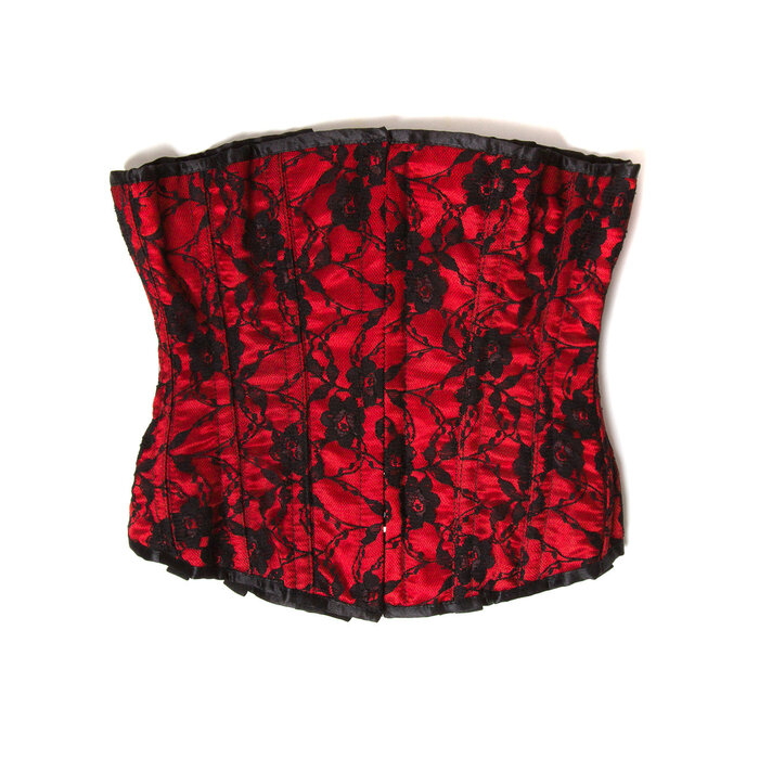 Floral Corset Red 24 Inch