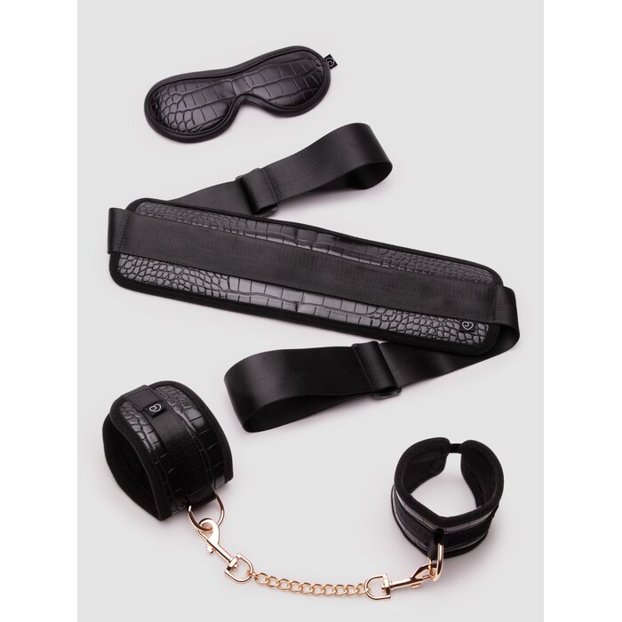 Lovehoney Position Pro Faux Leather Bondage Kit (3 Piece) - Black