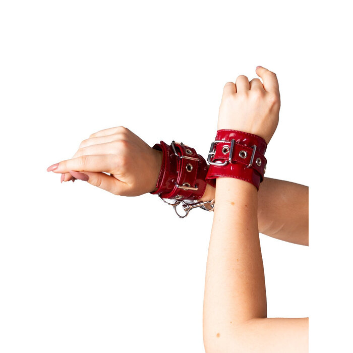 PVC Cuffs in Burgundy