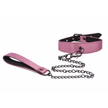 Bind & Blush Pink Satin Collar And Leash