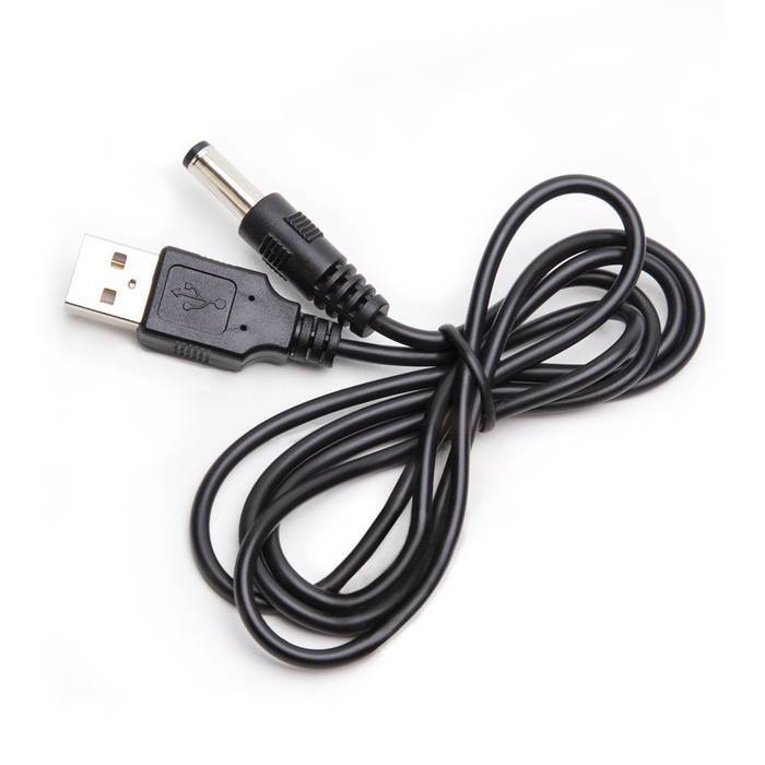 USB to 5mm Barrel Jack DC Power Cable