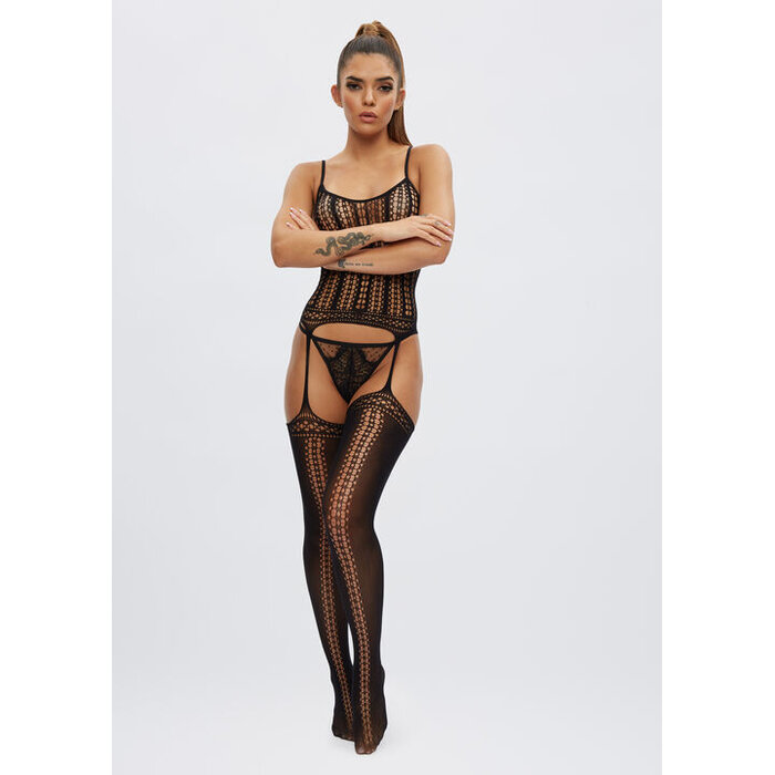 Ann Summers The Attitude Crotchless Bodystocking, Black