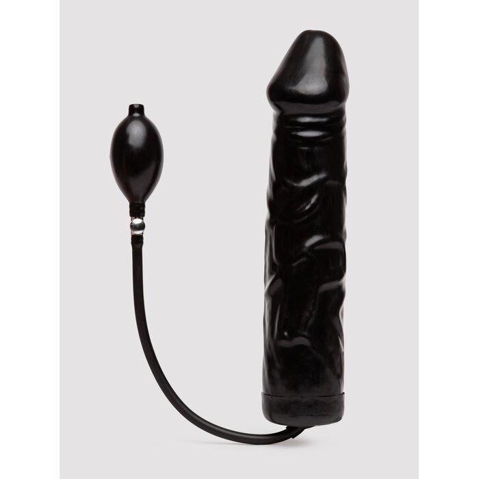 Inflatable Large Realistic Dildo 9 Inch - Black