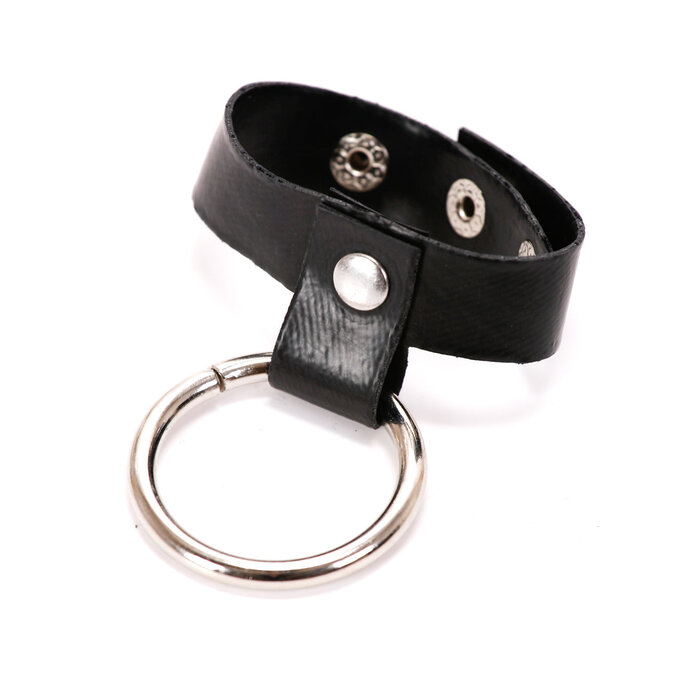 Rubber Cock & Ball Strap with Metal Cock Ring