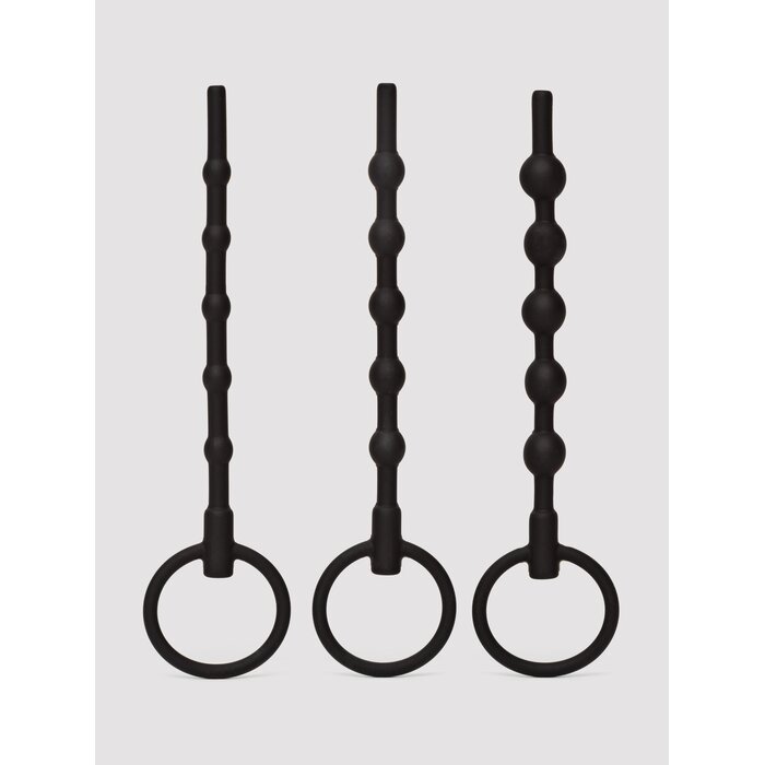 Beginners Silicone Urethral Sounding Beads Kit (3 Piece) - Black