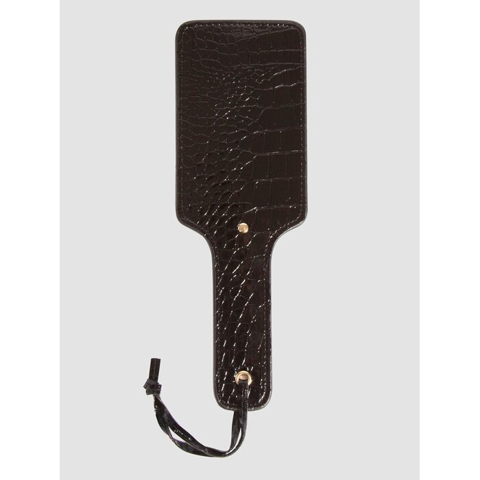 Bondage Boutique Faux Crocodile Leather Paddle - Black