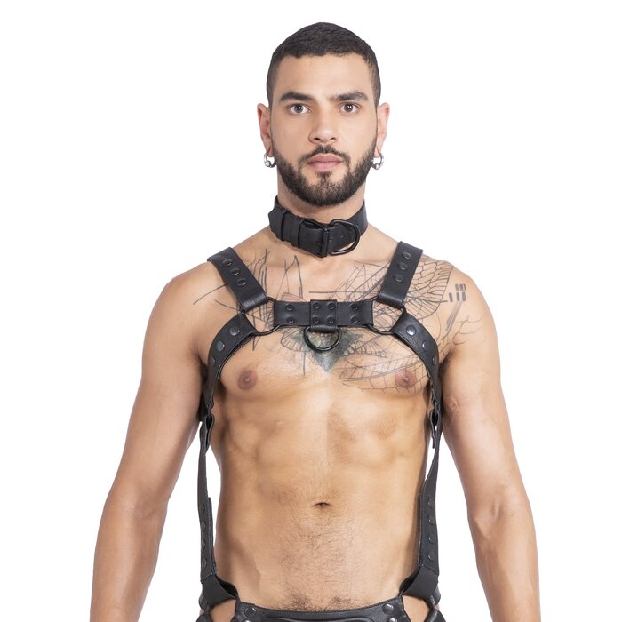 Chunky Bondage Harness Black - One Size