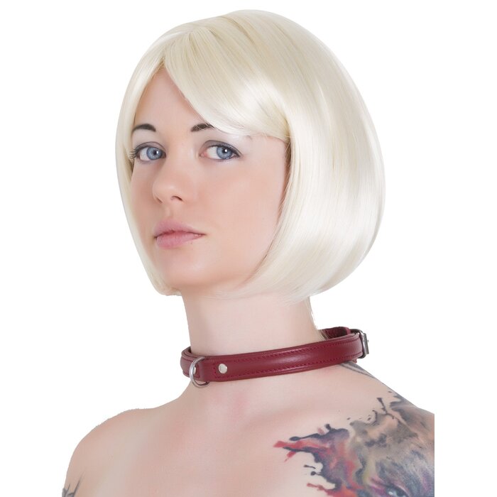 Deluxe Burgundy Petite D Ring Collar