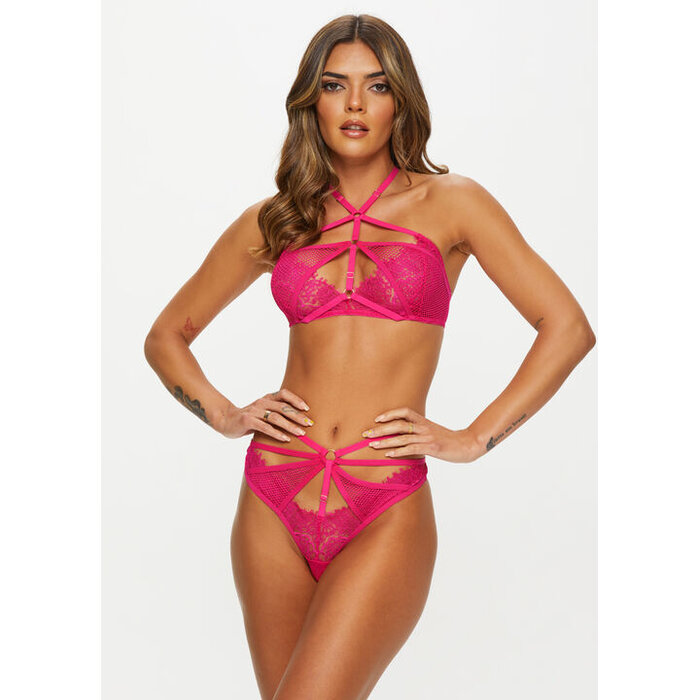 Ann Summers Isla Crotchless Set, Bright Pink