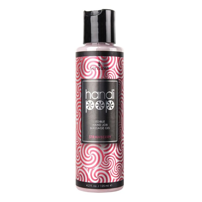 Handipop Edible Handjob Massage Gel - Strawberry - 4.2 oz.