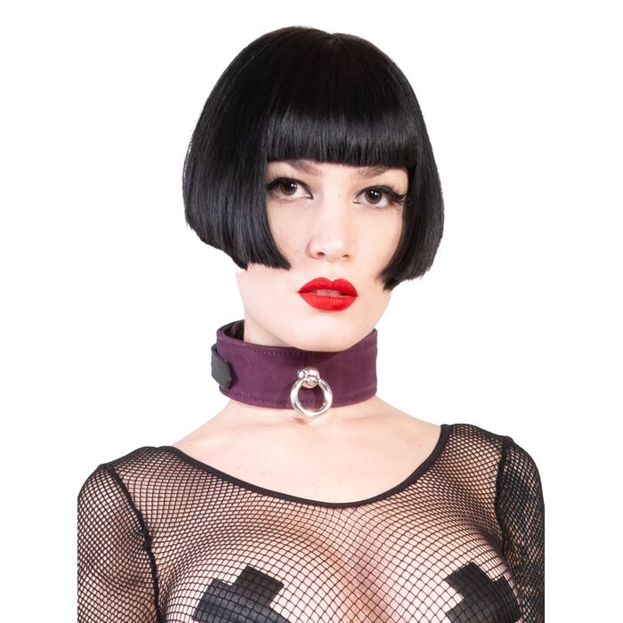 Sensual Suede Collar Purple