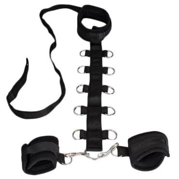 Adjustable Collar To Handcuffs Restraint With Leash
