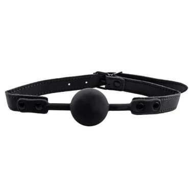 Black 45mm Silicone Ball Gag