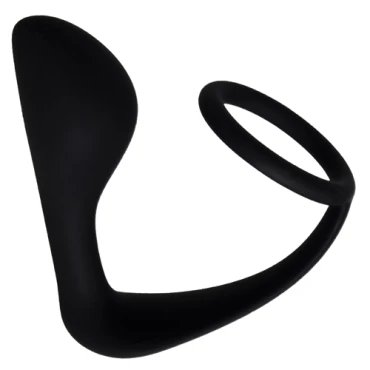 Double Act Silicone Cock Ring and Butt Plug - 4 Inch