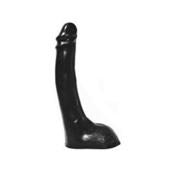 All Black - 12 inch Curved Dildo