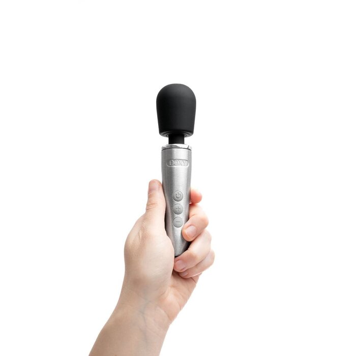 Doxy Go: Brushed Metal | Premium Mini Wand Vibrator