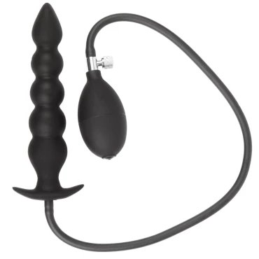 Pump ‘n’ Plug Silicone Inflatable Beaded Dildo – 7.25 Inch