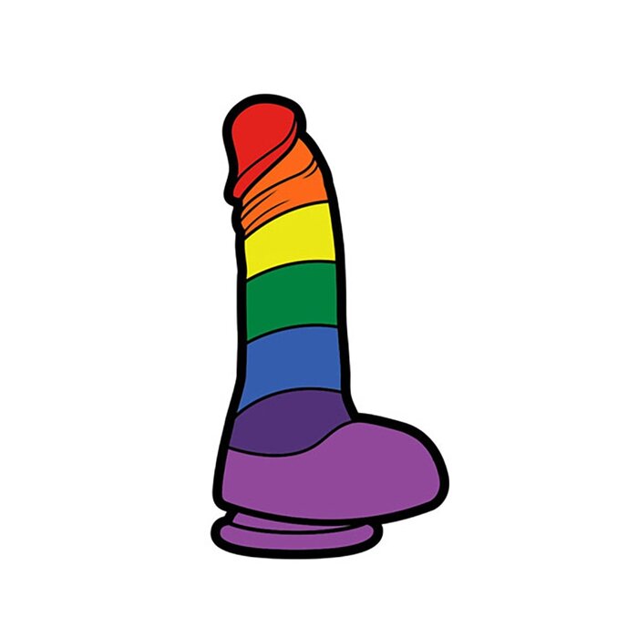 Rainbow Dildo Enamel Pin