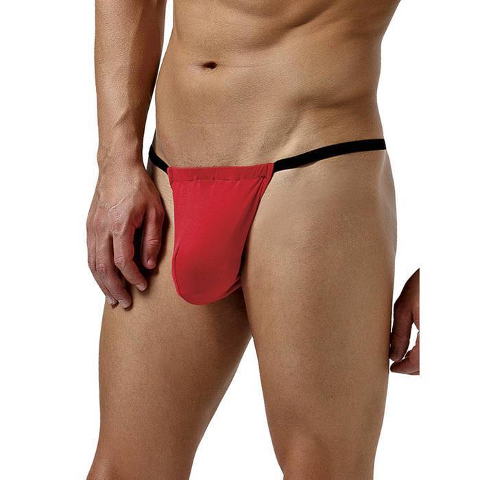 Male Power Red Smooth Silk Posing Pouch