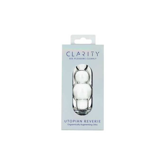 Clarity Utopian Reverie Glass Anal Beads: 3.6 Inch Progressive Pleasure for Anal Stimulation