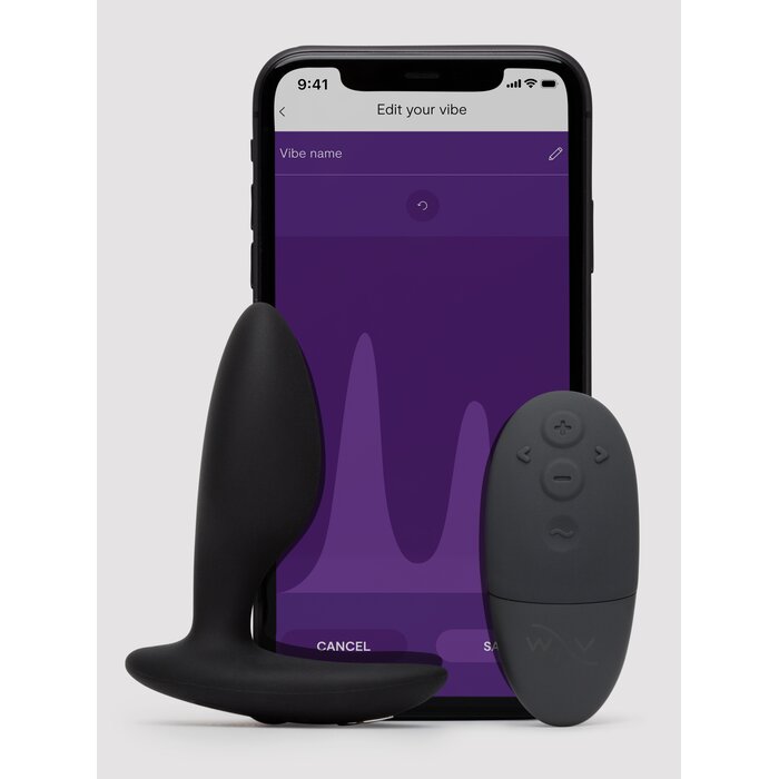 We-Vibe Ditto+ Rechargeable Remote and App Control Vibrating Butt Plug - Black