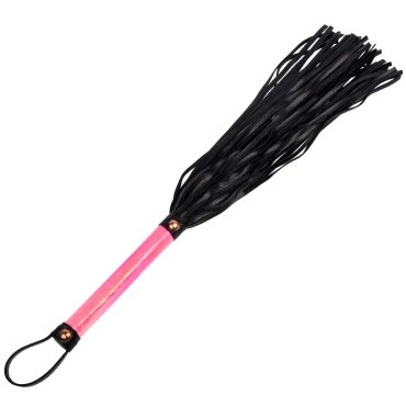 Pink Kink Faux Leather Rose Gold Flogger - 17 Inch