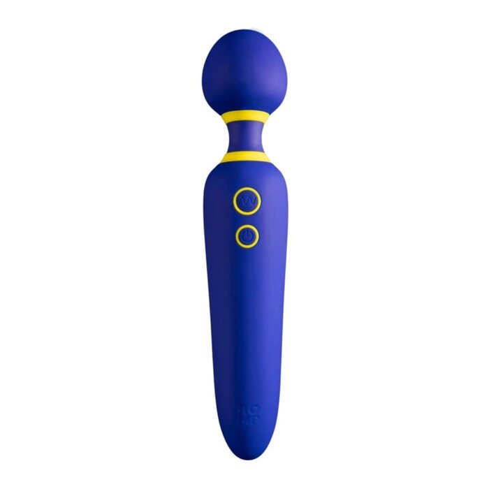 ROMP Flip Wand Massager Blue - Multiple Vibration Modes, Body-Safe Silicone