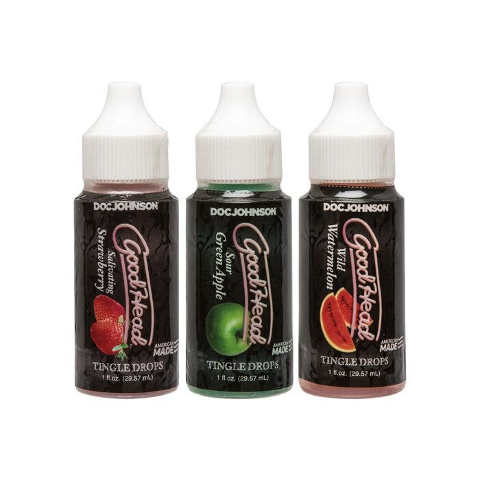 GoodHead™ - Tingle Drops - 3-Pack (Watermelon, Green Apple, Strawberry)