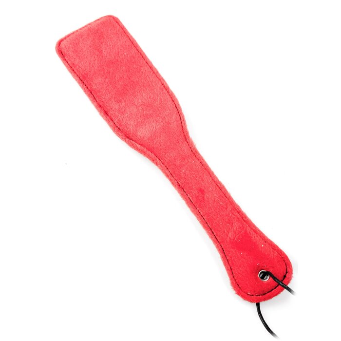 Red Velvet Leatherette Square Edged Paddle