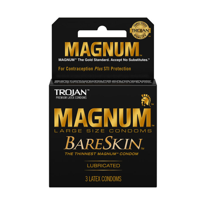 Trojan Magnum Bareskin Condoms - 3 Pack