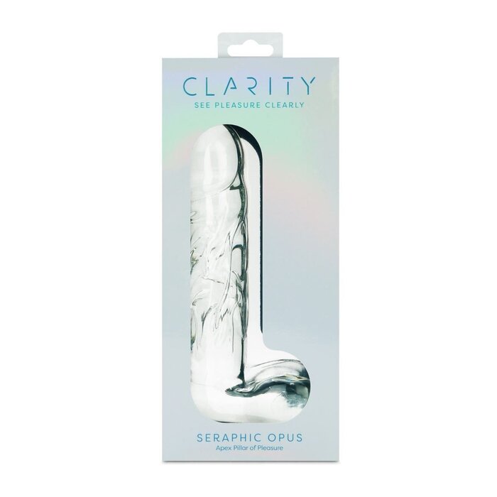 Clarity Seraphic Opus Sculpted Glass Dildo: 7.2 Inch Artistry