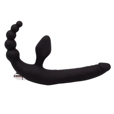 Tri-Action Vibrating Strapless Strap-On - 7 Inch