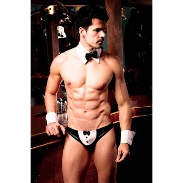 Maître Dick 4 Piece Men's Sexy Waiter Outfit - S/M