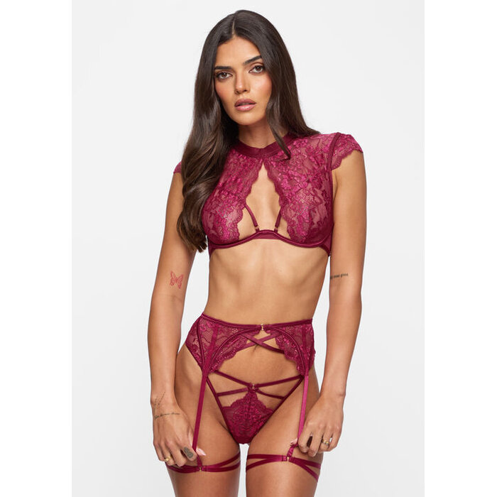 Ann Summers Zayna Crotchless Set, Burgundy